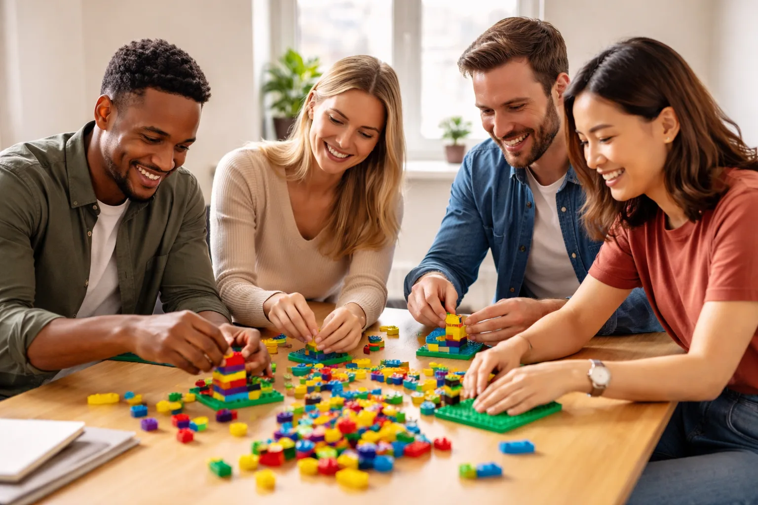 Leadership team participating in a LEGO® SERIOUS PLAY® workshop