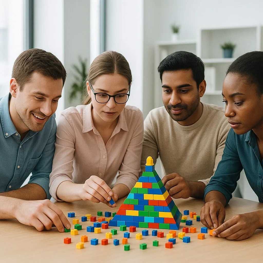 A LEGO model showing a fortified structure, symbolizing a well-planned, risk-mitigated project.