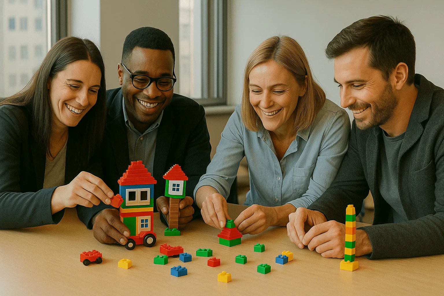 A symbolic LEGO® Serious Play® Method model for crisis counseling.