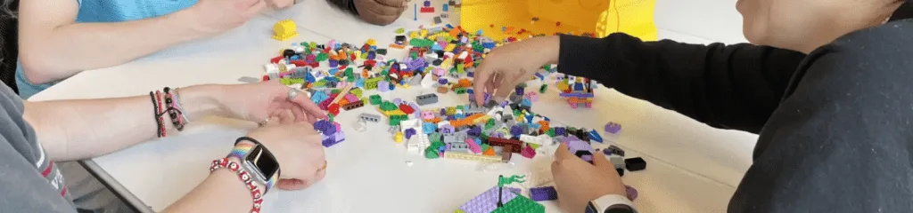 A diagram or model showing the flow of a LEGO Serious Play workshop.
