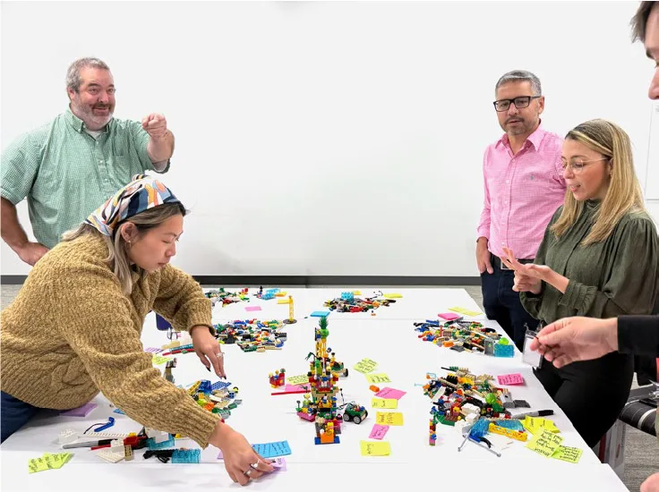 LEGO® Serious Play® team-alignment session at a biosciences company in Chicago