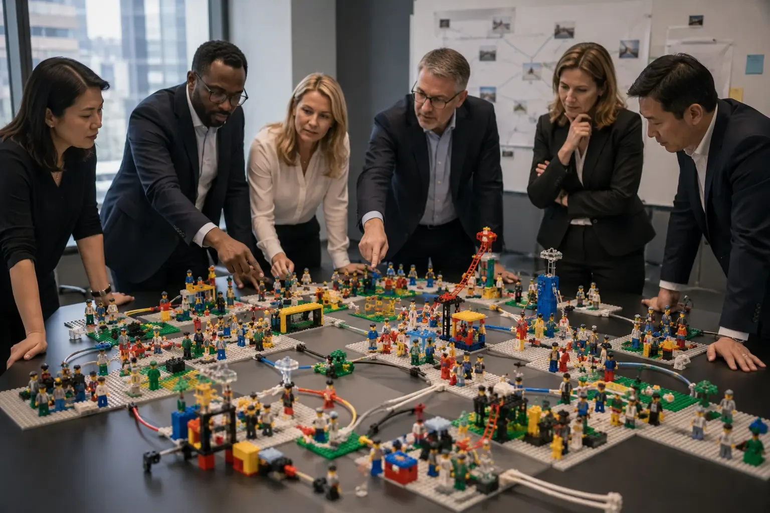 A facilitated LEGO SERIOUS PLAY workshop with every participant building a three-dimensional model