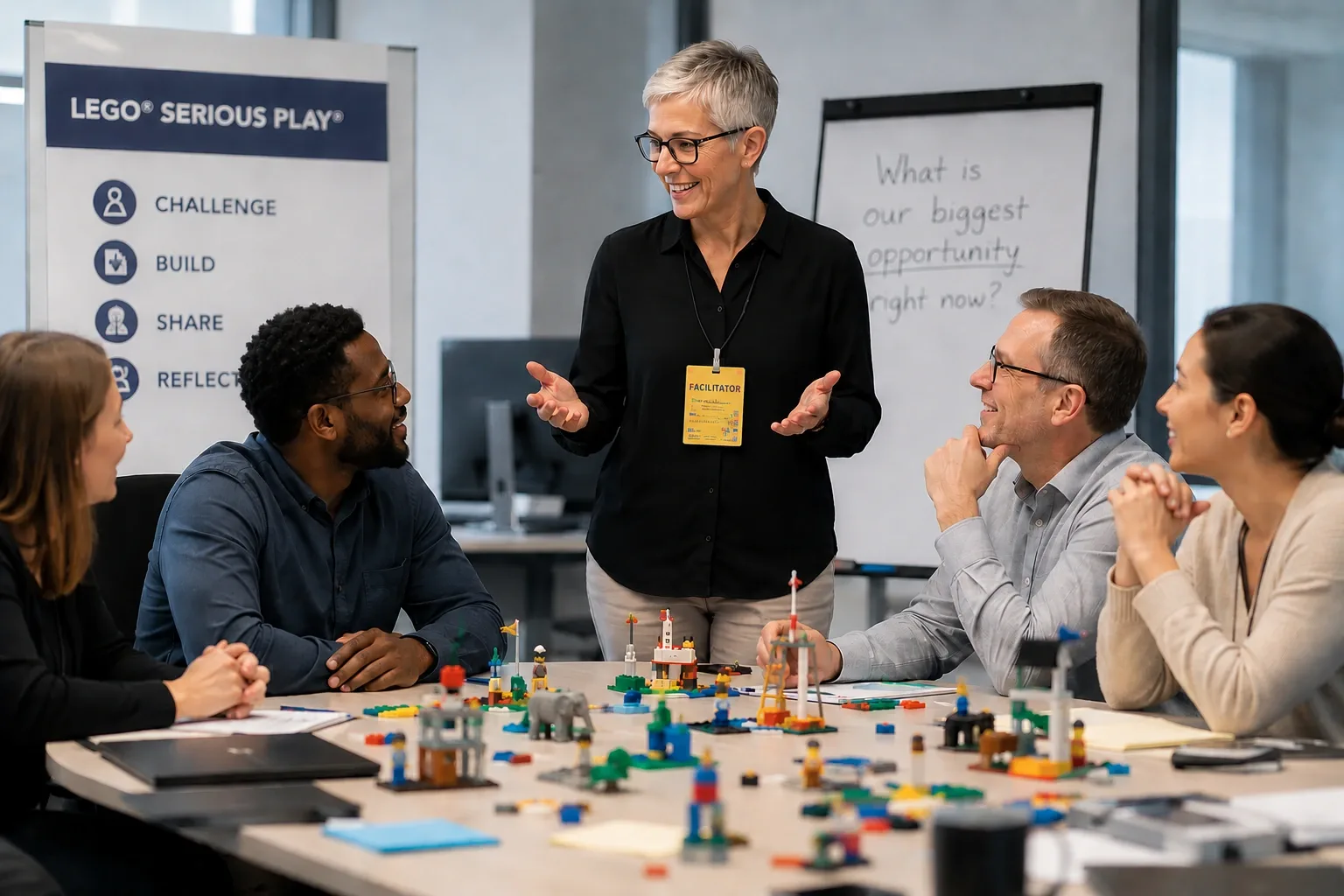 Online LEGO® SERIOUS PLAY® certification session with participants joining from different locations