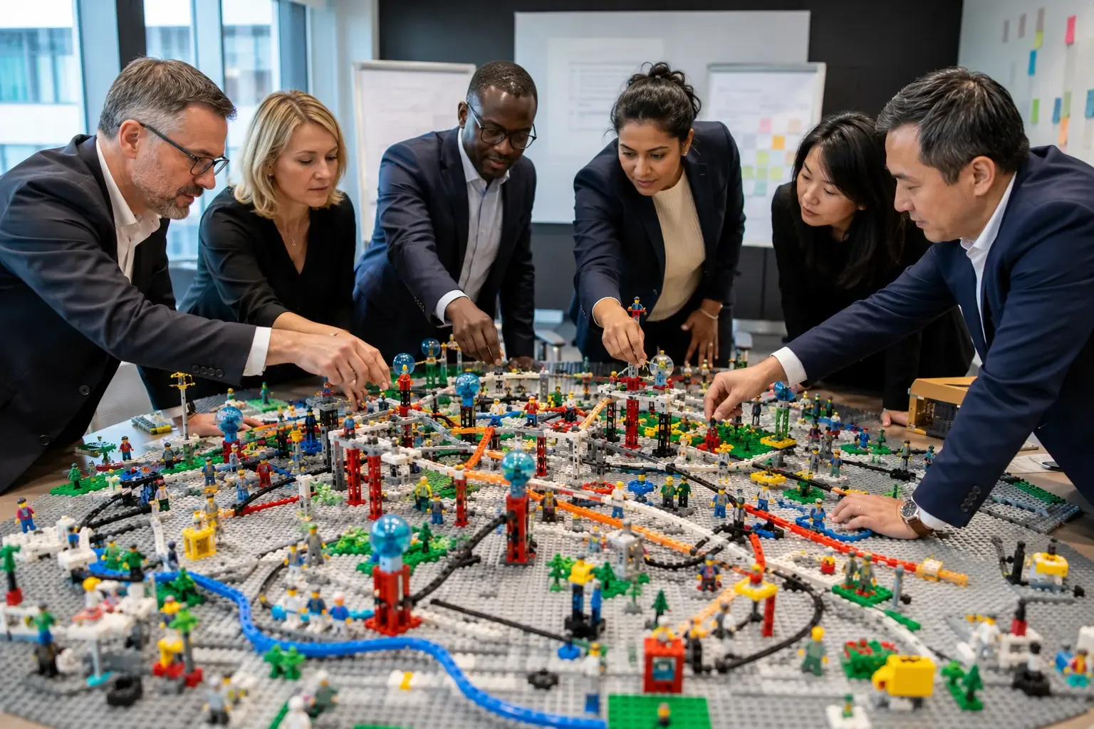 Change management workshop using LEGO® SERIOUS PLAY® to visualize organizational transformation
